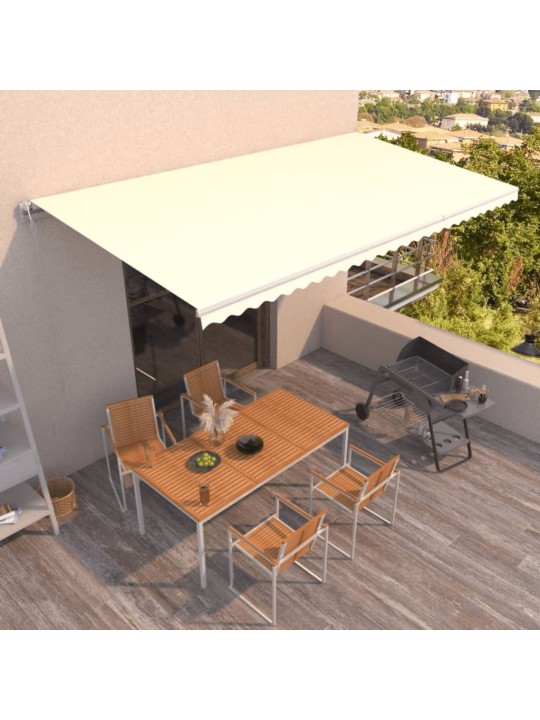 AUTOMAATSELT SISSETÕMMATAV VARIKATUS 600X350 CM KREEMJAS