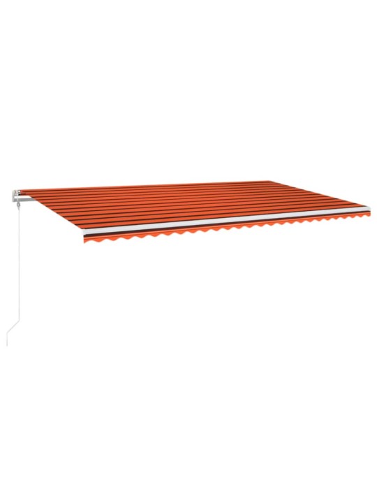 AUTOMAATSELT SISSETÕMMATAV VARIKATUS 600X350 CM, ORANŽ JA PRUUN