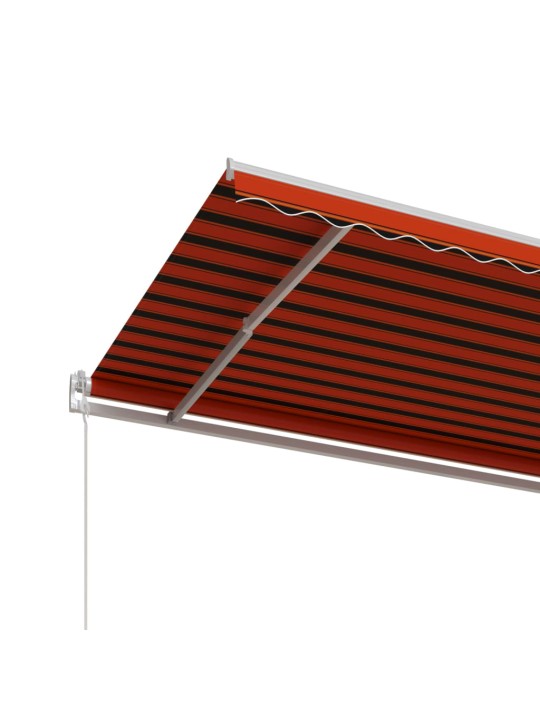 AUTOMAATSELT SISSETÕMMATAV VARIKATUS 600X350 CM, ORANŽ JA PRUUN
