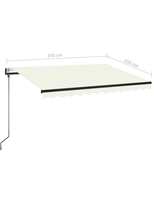 Automaatselt sissetõmmatav varikatus, 350x250 cm kreemjas