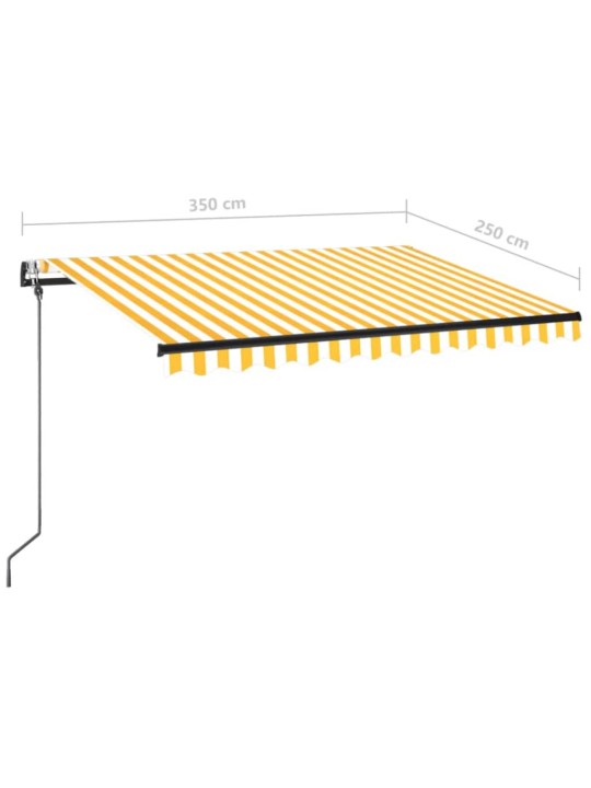 Automaatne varikatus LED, tuuleandur 350x250 cm kollane/valge