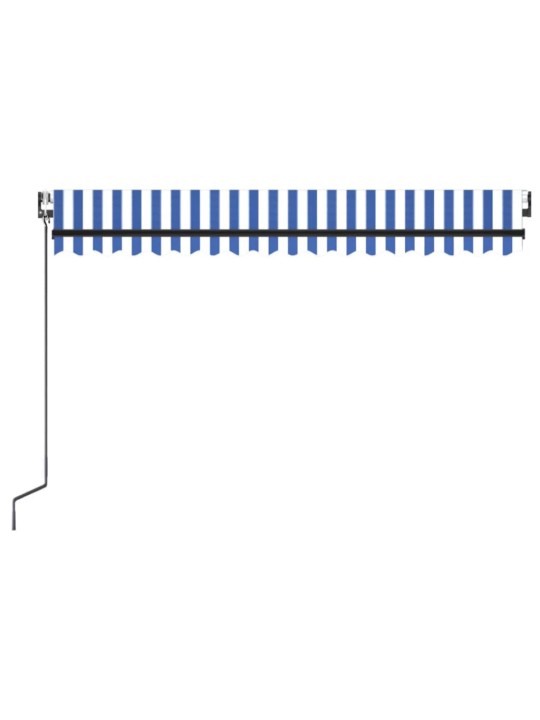 Automaatne varikatus, led, tuuleandur, 400x300 cm, sinine/valge