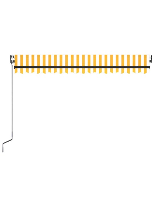 Automaatselt sissetõmmatav varikatus 450x300 cm kollane, valge