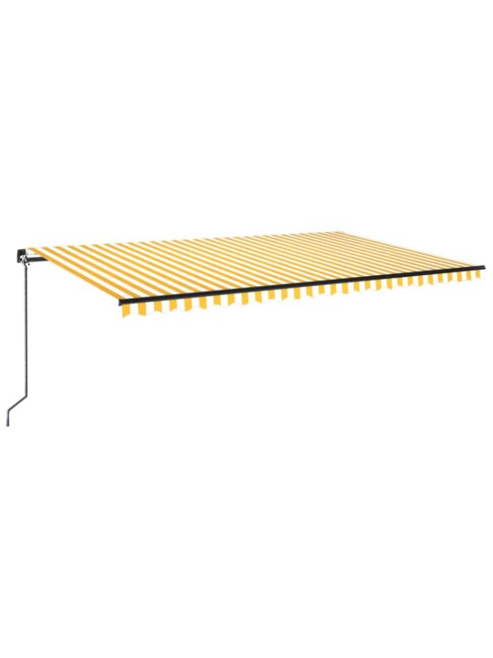 Käsitsi sissetõmmatav varikatus led, 500x300 cm kollane, valge