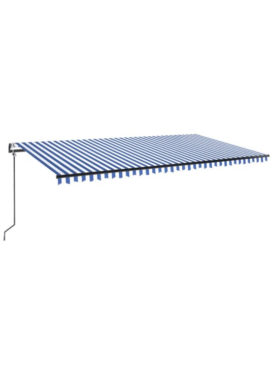 Automaatne varikatus, LED, tuuleandur, 600x300 cm, sinine/valge