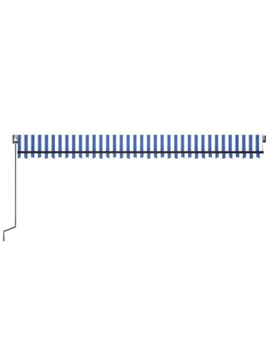 Automaatne varikatus, LED, tuuleandur, 600x300 cm, sinine/valge