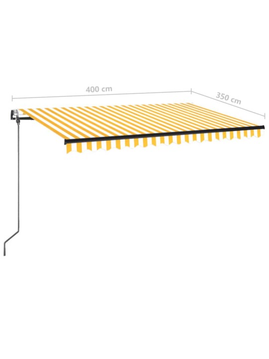 Automaatne varikatus, LED ja tuuleandur, 400x350, kollane/valge