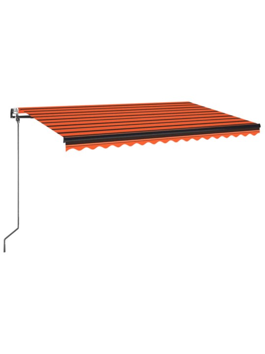 Automaatne varikatus, LED, tuuleandur, 400x350 cm, oranž/pruun