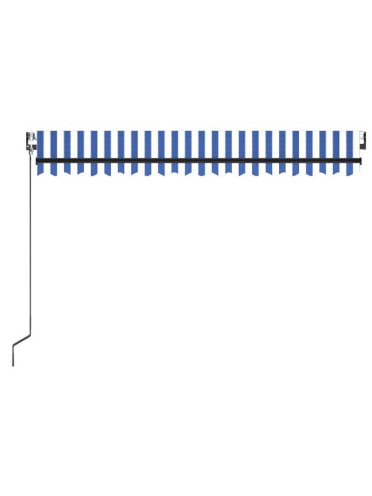 Automaatselt sissetõmmatav varikatus, 450x350 cm sinine/valge