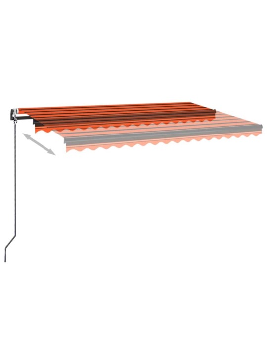 Automaatne varikatus, led, tuuleandur, 450x350 cm, oranž/pruun