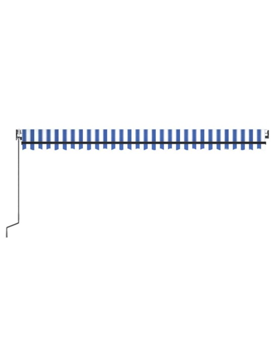 Automaatne varikatus, led, tuuleandur, 500x350 cm, sinine/valge