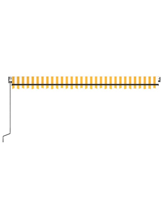 Automaatne varikatus, led, tuuleandur, 500x350 cm kollane/valge