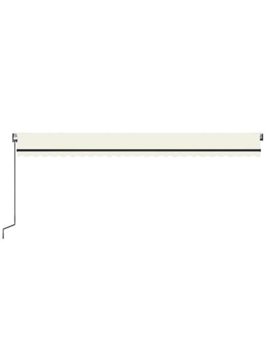 Automaatne varikatus LEDi ja tuuleanduriga 600x350 cm kreemjas