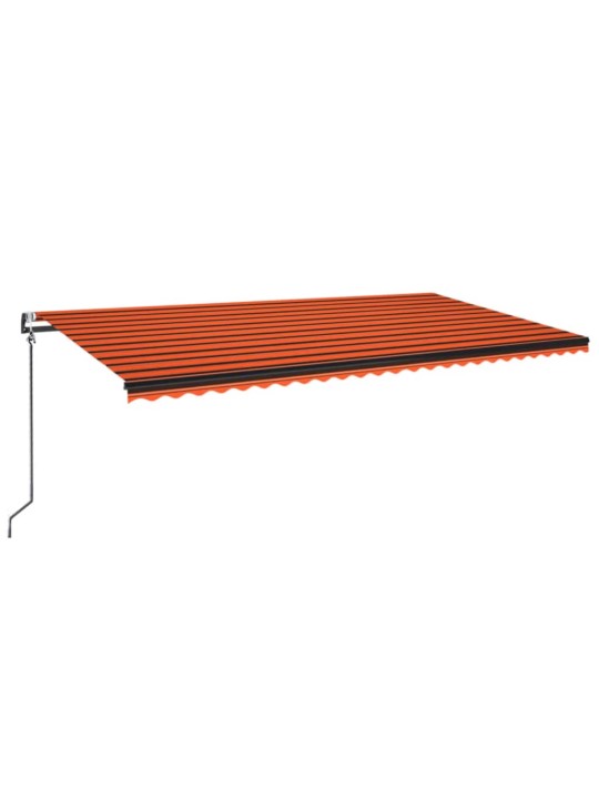 Automaatne varikatus, LED, tuuleandur 600 x 350 cm oranž/pruun