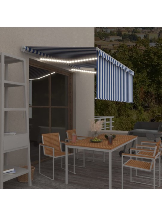 KÄSITSI SISSETÕMMATAV VARIKATUS RULOO&LED,3X2,5 M, SININE/VALGE