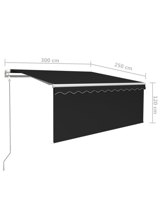 Automaatne varikatus rulooga, 3x2,5 m, antratsiit