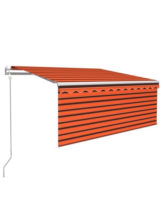Automaatne varikatus rulooga, 3x2,5 m, oranž/pruun