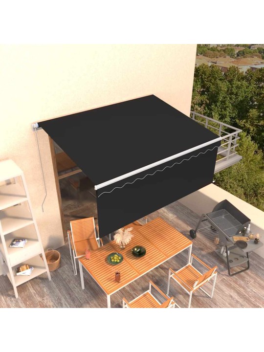 Käsitsi sissetõmmatav varikatus, ruloo,3,5x2,5m, antratsiithall