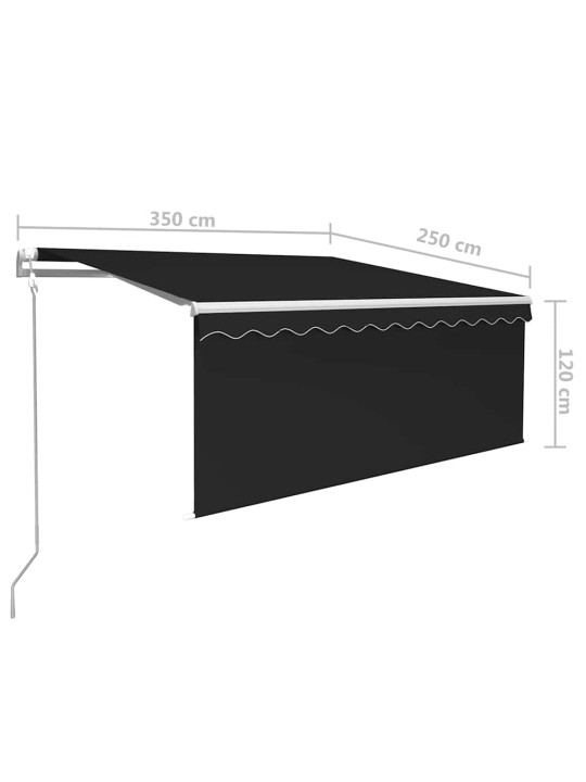 Automaatne varikatus rulooga, 3,5 x 2,5 m, antratsiithall
