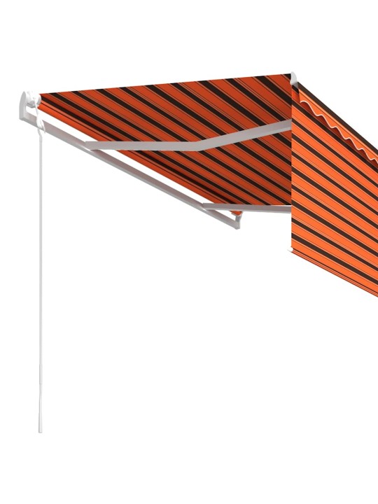 Automaatne varikatus rulooga, 3,5 x 2,5 m, oranž ja pruun