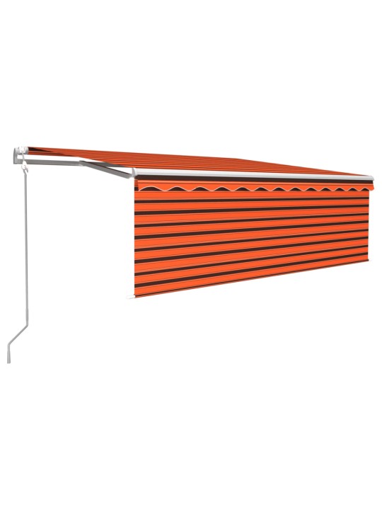 Automaatne varikatus rulooga, 4,5 x 3 m, oranž/pruun