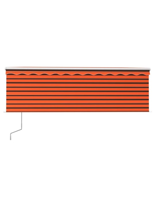 Automaatne varikatus rulooga, 4,5 x 3 m, oranž/pruun
