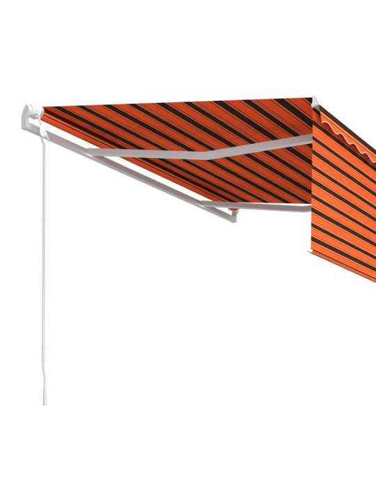 Automaatne varikatus rulooga, 4,5 x 3 m, oranž/pruun