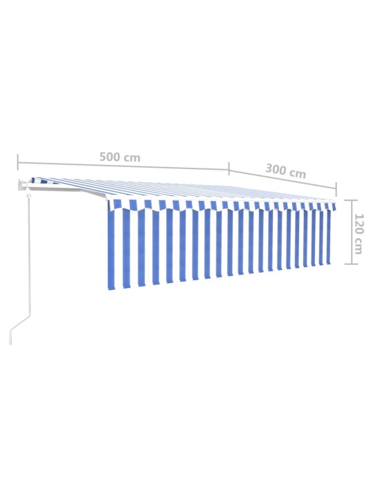 AUTOMAATNE VARIKATUS RULOOGA, 5 X 3 M, SININE/VALGE