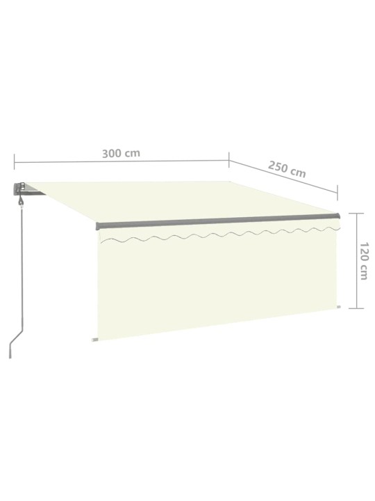 Automaatne varikatus rulooga, 3x2,5 m, kreemjas