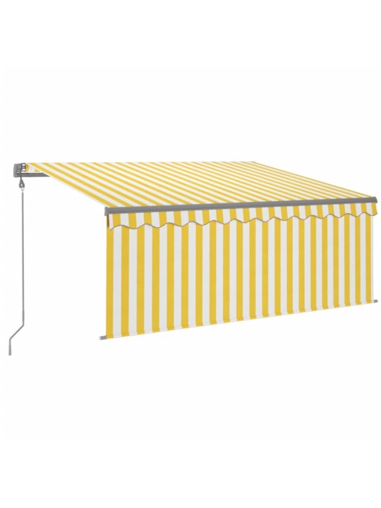 Automaatne varikatus, 3 x 2,5 m, kollane/valge