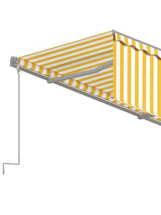 Automaatne varikatus, 3 x 2,5 m, kollane/valge