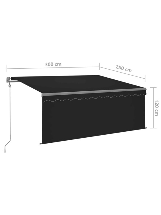 Automaatne varikatus rulooga, 3x2,5 m, antratsiit