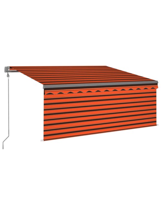 Automaatne varikatus rulooga, 3x2,5 m, oranž/pruun