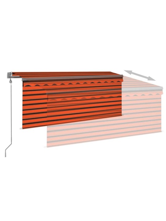 Automaatne varikatus rulooga, 3x2,5 m, oranž/pruun