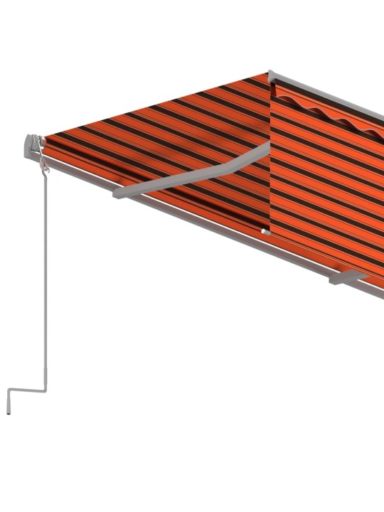 Automaatne varikatus rulooga, 3x2,5 m, oranž/pruun