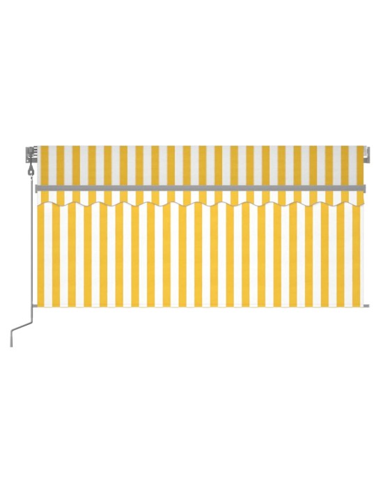 Automaatne varikatus, tuuleandur LED, 3,5x2,5 m, kollane, valge