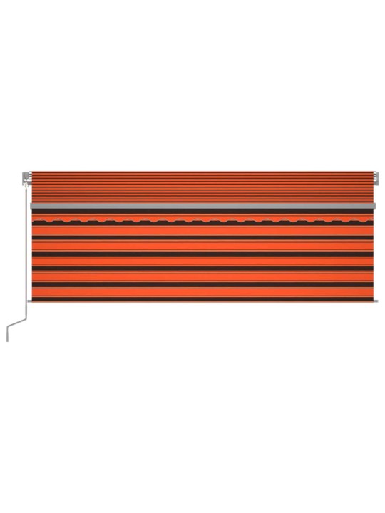 Automaatne varikatus rulooga, 4 x 3 m, oranž/pruun