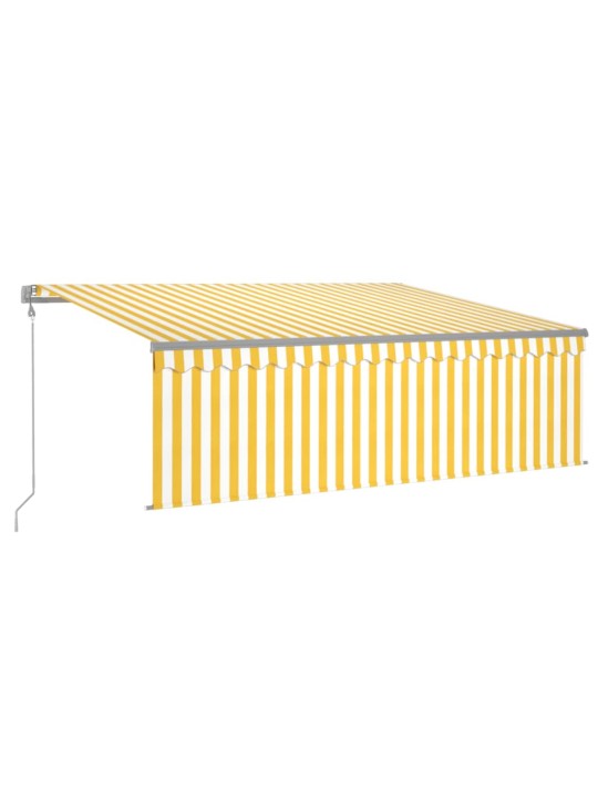 Automaatne varikatus, led, tuuleandur, 4x3 m, kollane ja valge