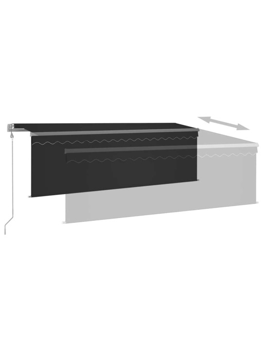Automaatne varikatus rulooga, 4,5 x 3 m, antratsiit