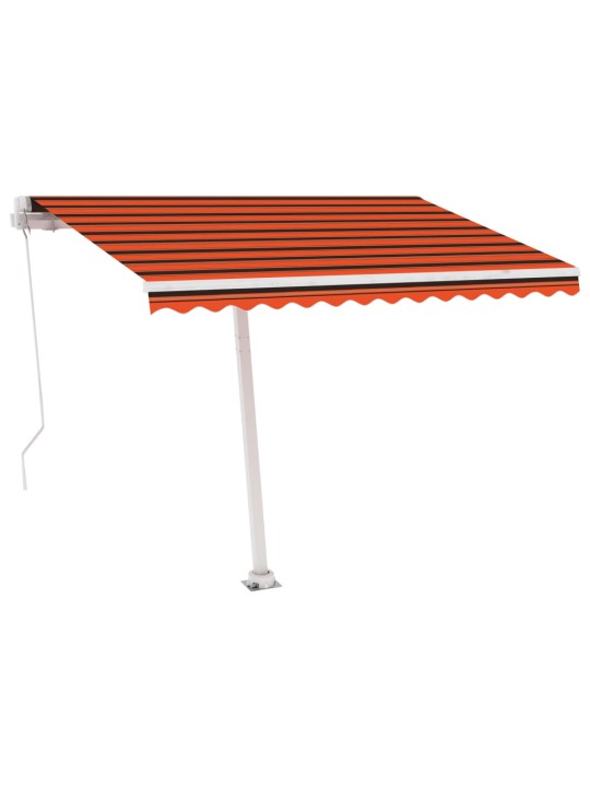 Käsitsi sissetõmmatav varikatus 300x250 cm oranž/pruun