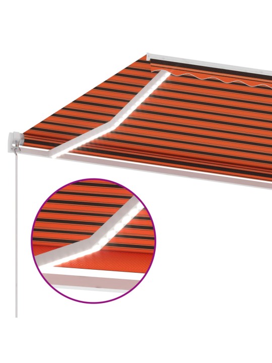 KÄSITSI SISSETÕMMATAV VARIKATUS LED 300 X 250 CM ORANŽ JA PRUUN