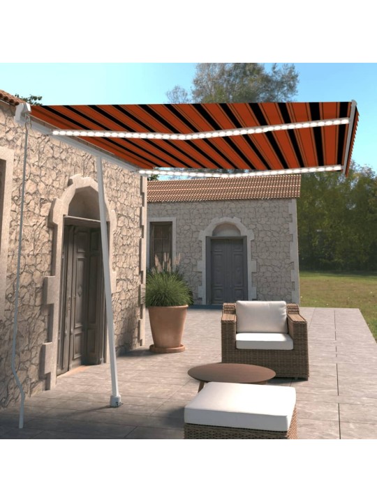 KÄSITSI SISSETÕMMATAV VARIKATUS LED 300 X 250 CM ORANŽ JA PRUUN