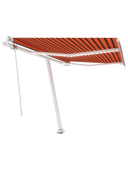 Automaatne varikatus, led, tuuleandur 300 x 250 cm oranž/pruun