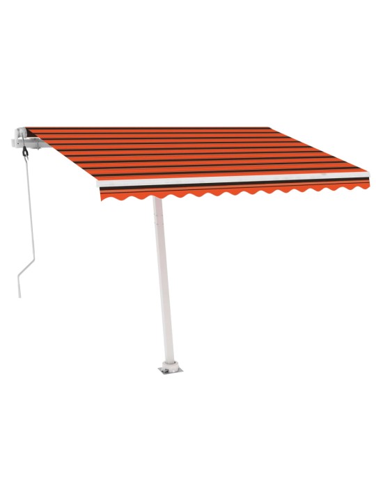 Automaatne varikatus, led, tuuleandur 300 x 250 cm oranž/pruun