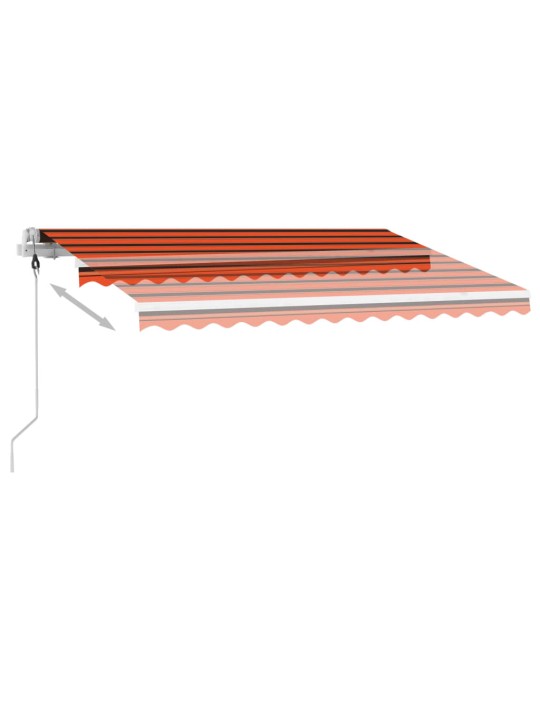 Automaatne varikatus, led, tuuleandur 300 x 250 cm oranž/pruun