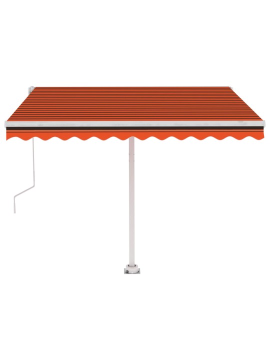 Automaatne varikatus, led, tuuleandur 300 x 250 cm oranž/pruun