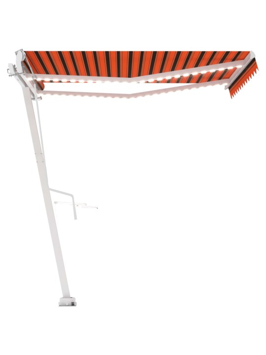 Automaatne varikatus, led, tuuleandur 300 x 250 cm oranž/pruun