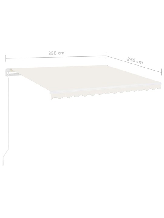 Automaatne varikatus ledi ja tuuleanduriga 350x250 cm kreemjas