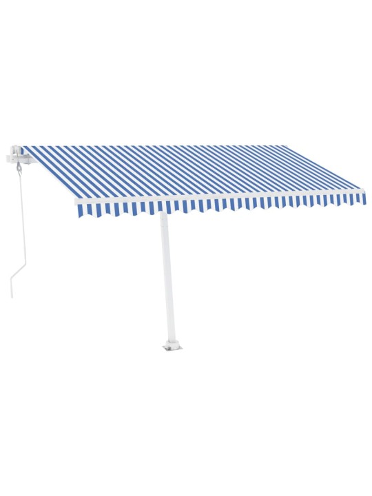 Automaatne varikatus, led, tuuleandur, 400x300 cm, sinine/valge