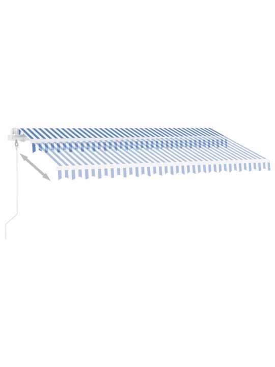 Automaatne varikatus, led, tuuleandur, 400x300 cm, sinine/valge